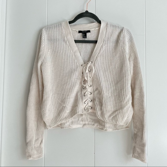 3/$45 Forever 21 tie up Sweater - Picture 1 of 5